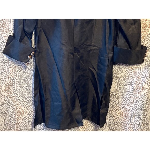 Colonial Costume Set: Black Jacket & Pants With Button Accents Cuffed Sleeves & - Picture 7 of 11